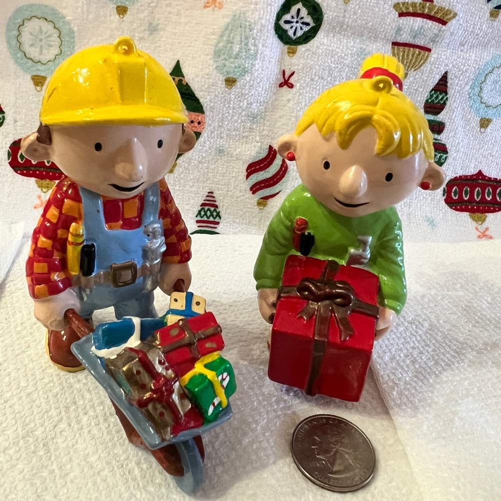 Bob the Builder and Wendy Ornament Set